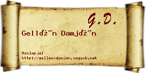 Gellén Damján névjegykártya